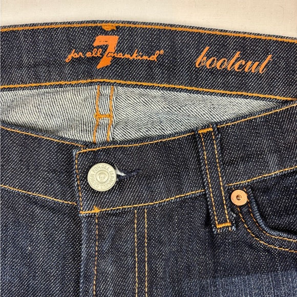 7 For All Mankind Women's Dark Blue Boot Cut Jeans - Size 32 - Picture 4 of 8